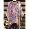 Summer Fashion New Large Size Crew Neck Abstract Graphic Print, Accessories Not Included.