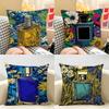 Luxury perfume illustration Cushion Cover Natural Linen Double Sided Print  Throw Pillow Case for Sofa Couch Home Decor