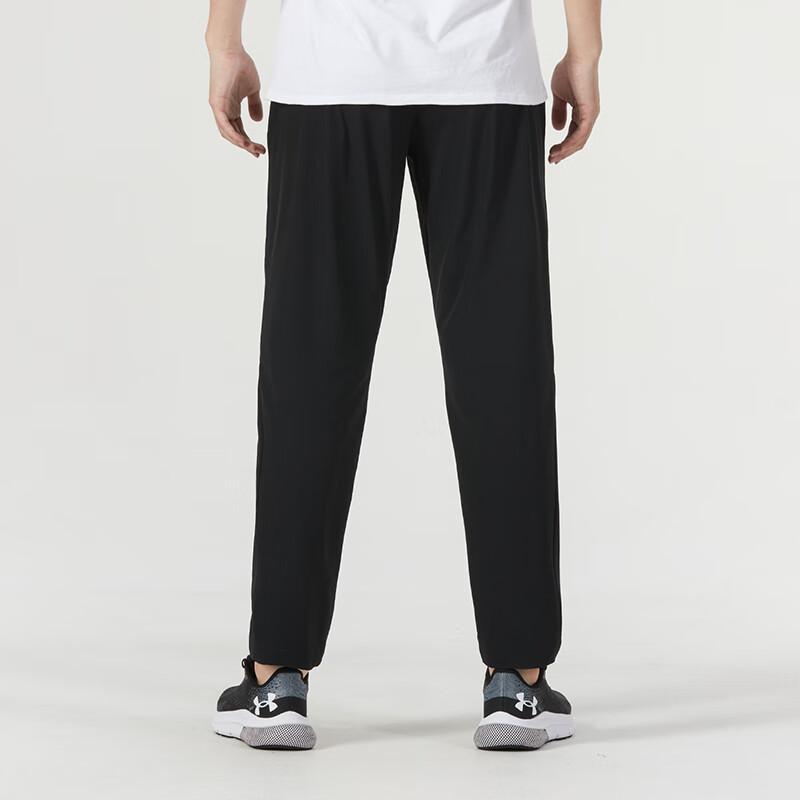 Under Armour Solid Color Loose Breathable Straight Leg Knit Sports Pants Men bottoms Black 23600701-001