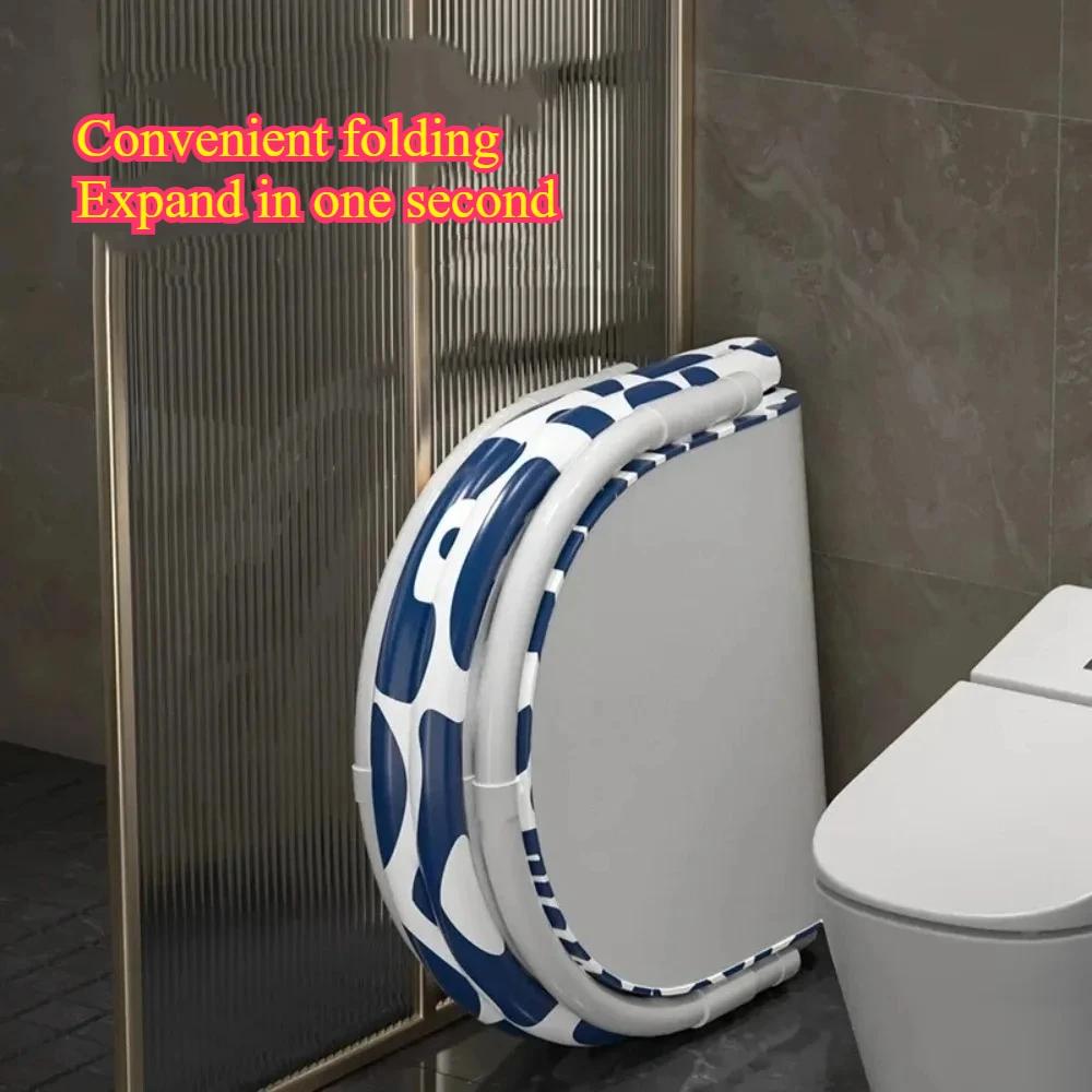 Folding Household Bath Tub Adult Bath Tub Baby Play Pool Reclining Bath Convenient Widening Lengthening The Anti Mold Bath Tub