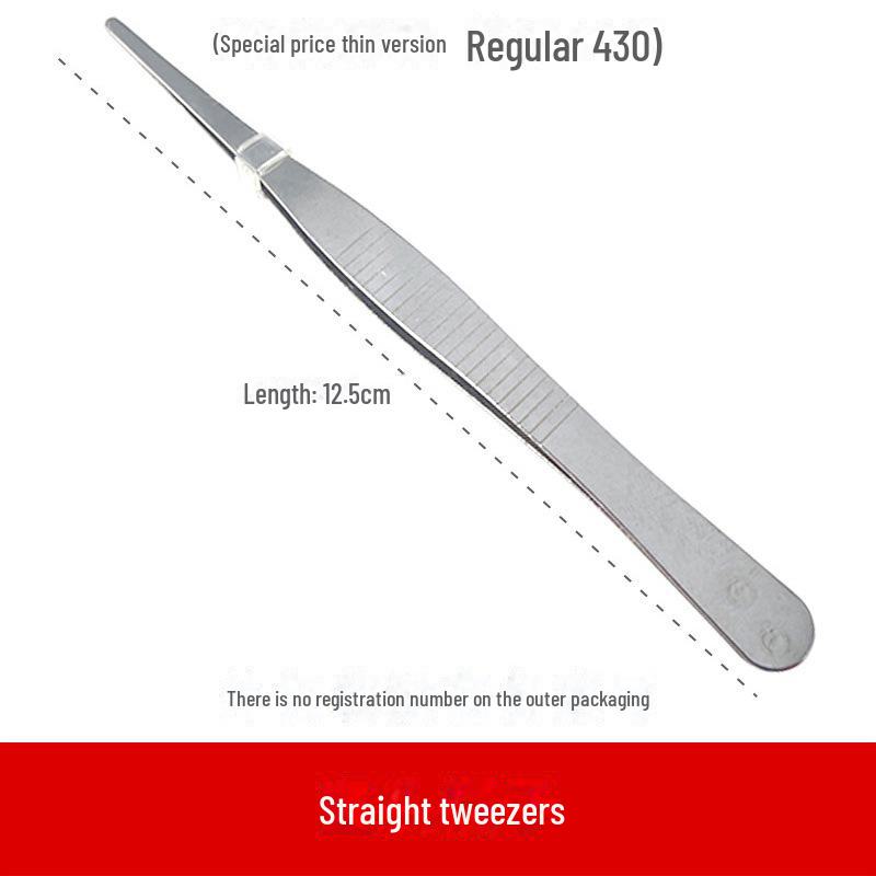 304 Stainless Steel Anti-Iodine Tweezers: Straight & Elbow Design for Gardening, Fishing, and Aquarium Use