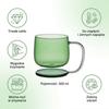 GLASS WITH AIR LEVITATION EFFECT MUG GREEN 300 ml