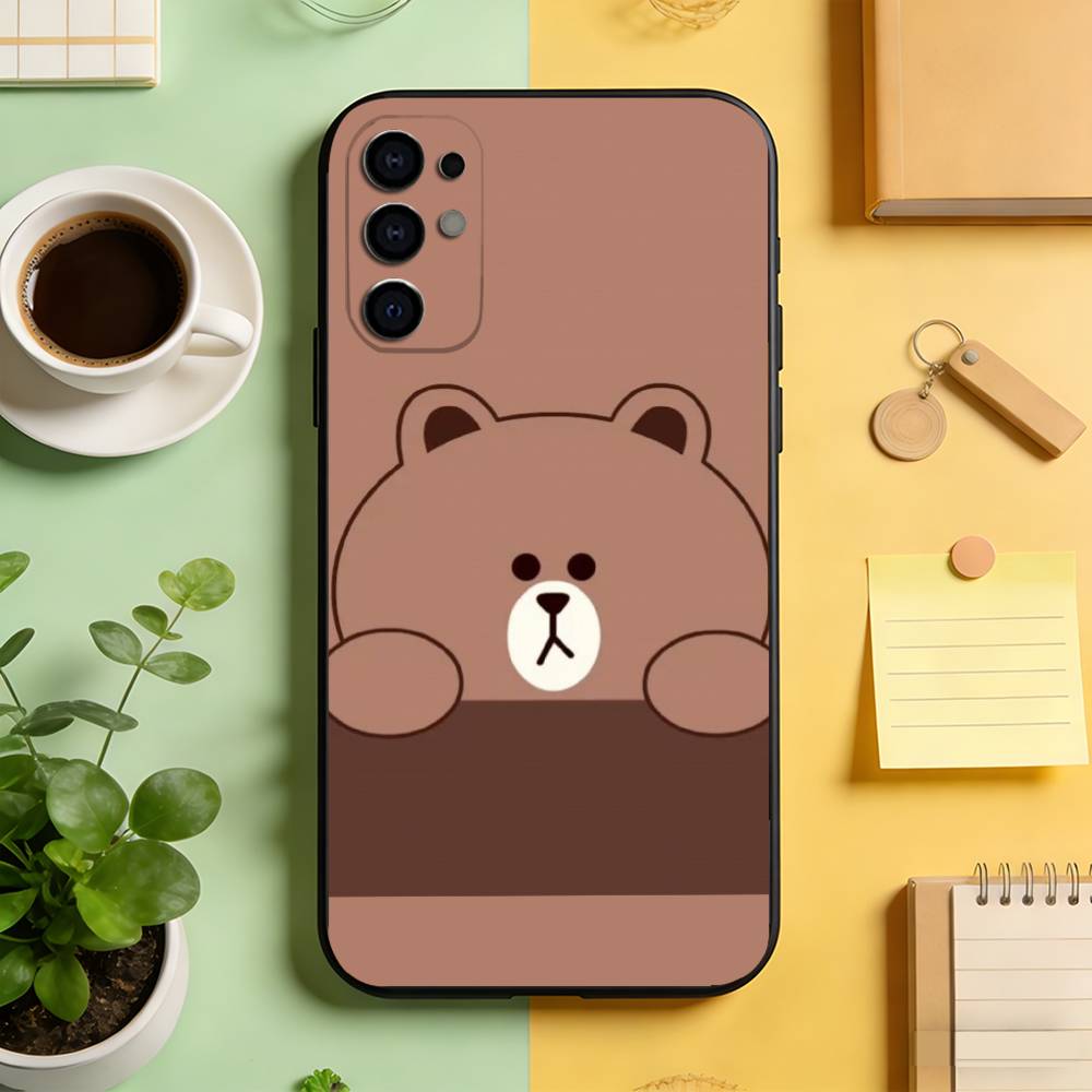 Cute Little Bear  Phone Case For Samsung S25,S24,S21,S22,S23,S30,Ultra,S20,Plus,Fe,Soft Silicone Black Cover