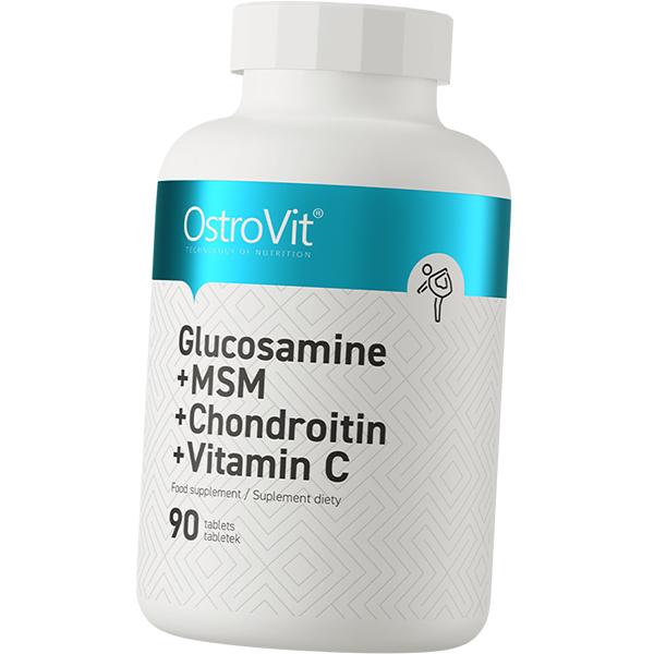 Chondroprotektor für Gelenke, Glucosamin + MSM + Chondroitin + Vitamin C, Ostrovit 90 Tabletten (03250017)