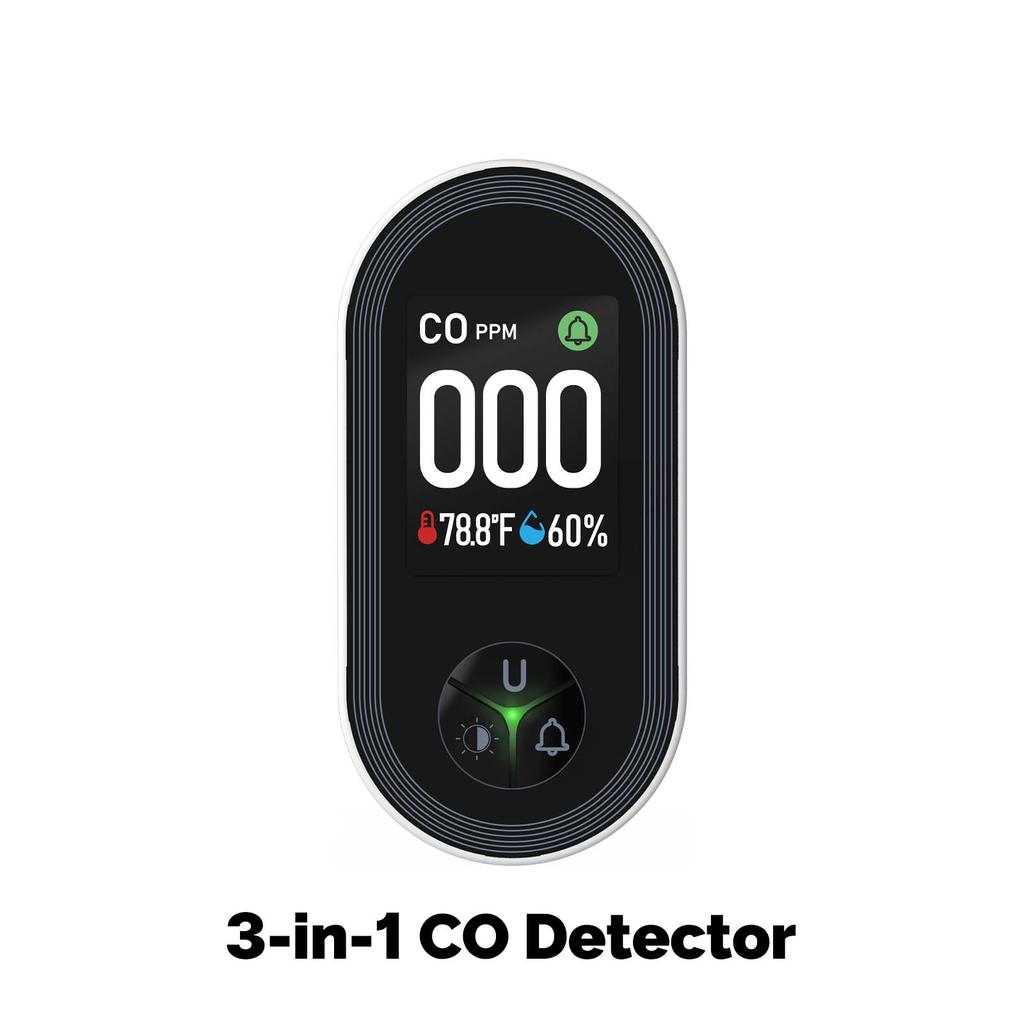 Carbon Monoxide Detectors Plug In, Carbon Monoxide Detector With Temperature Humidity Built-in, CO Monitor Alarm Sound