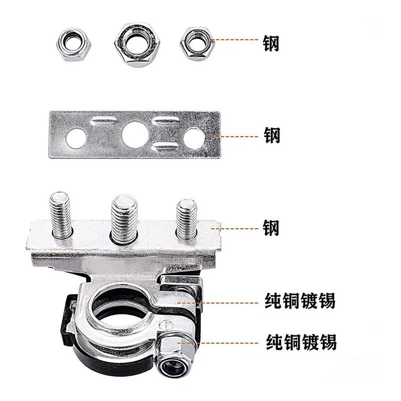 1Pair 12V 24V Automotive Car Top Post Battery Terminals Wire Cable Clamp Terminal Connectors Car Accessories