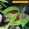 Reptile Habitat Artificial Climbing Leaf Plant Rest Bed for Fish Tank Lizard Snake Turtle Spawning Breeding Decor