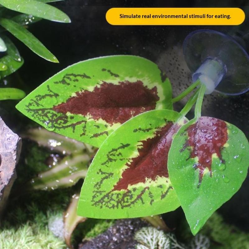 Reptile Habitat Artificial Climbing Leaf Plant Rest Bed for Fish Tank Lizard Snake Turtle Spawning Breeding Decor