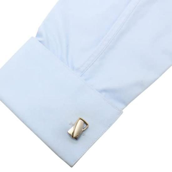 Mila Schon Gold Line Cufflinks and Tie Clip Set (msc10347st)