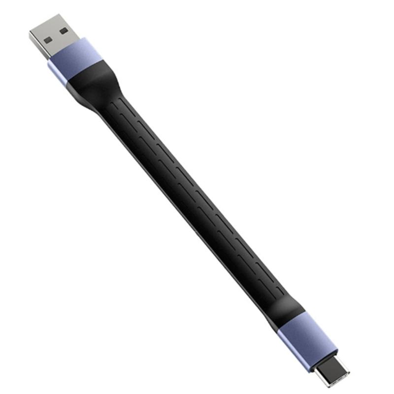

USB 3.2 Type C Charging Cable Cord 40Gbps Fast Speed Data Transfer 15CM Short Line Flat Flexible 1