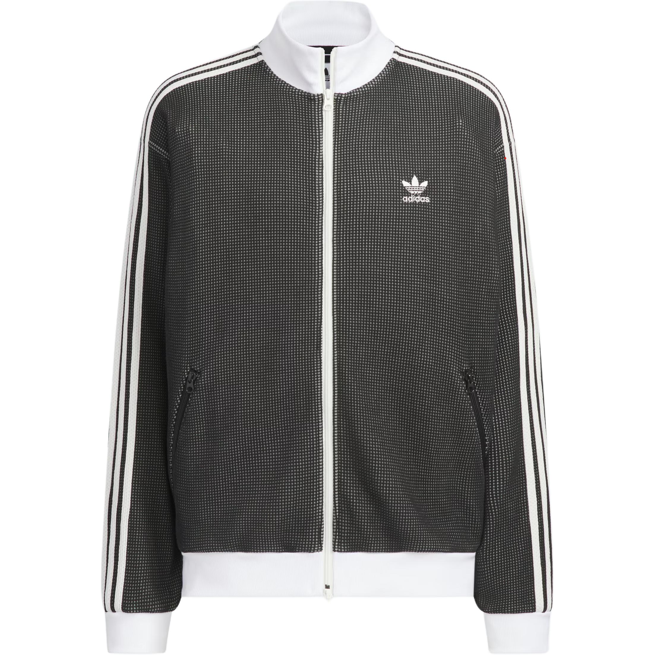 

Adidas Originals Track Top Knit Logo Three Stripes Waffle Stand Collar Sports Loose Long Sleeve Jacket Men Jacket KC2619 XL