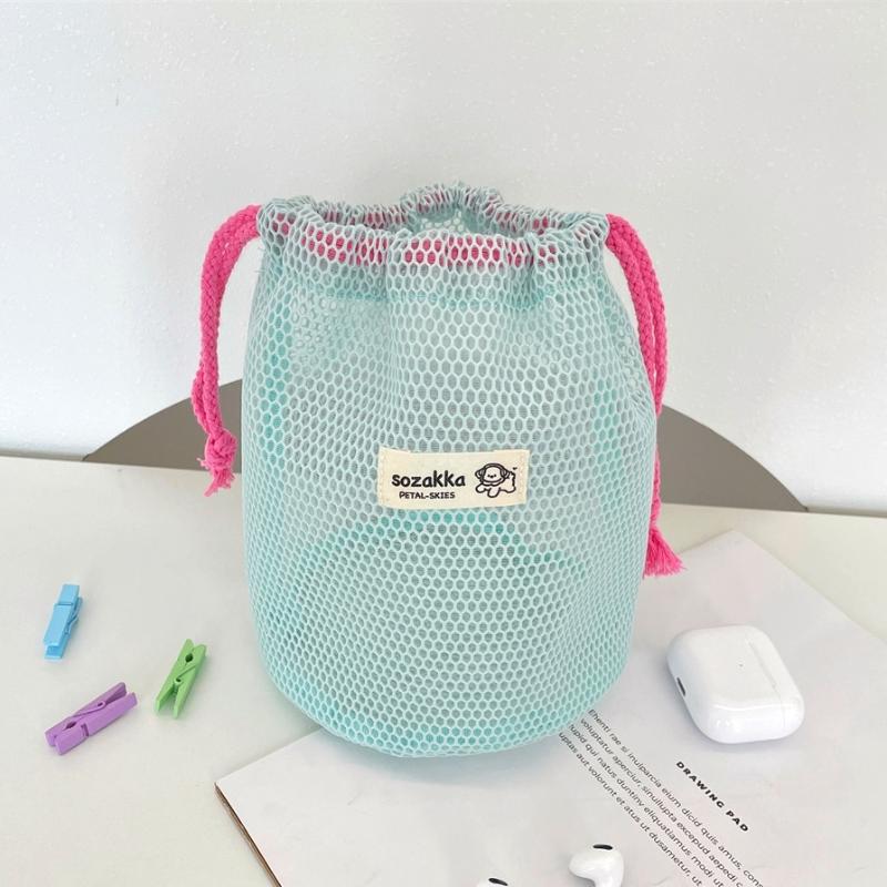 Netz Große Kapazität Kordelzugtasche Make-up Toilettenartikel Aufbewahrungstaschen Reise Waschen Körper Dusche Organizer Kosmetik-Organizer