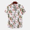 Zomer-casual bloemenprintontwerp voor heren in Hawaiiaanse stijl met korte mouwen en strandvakantie
