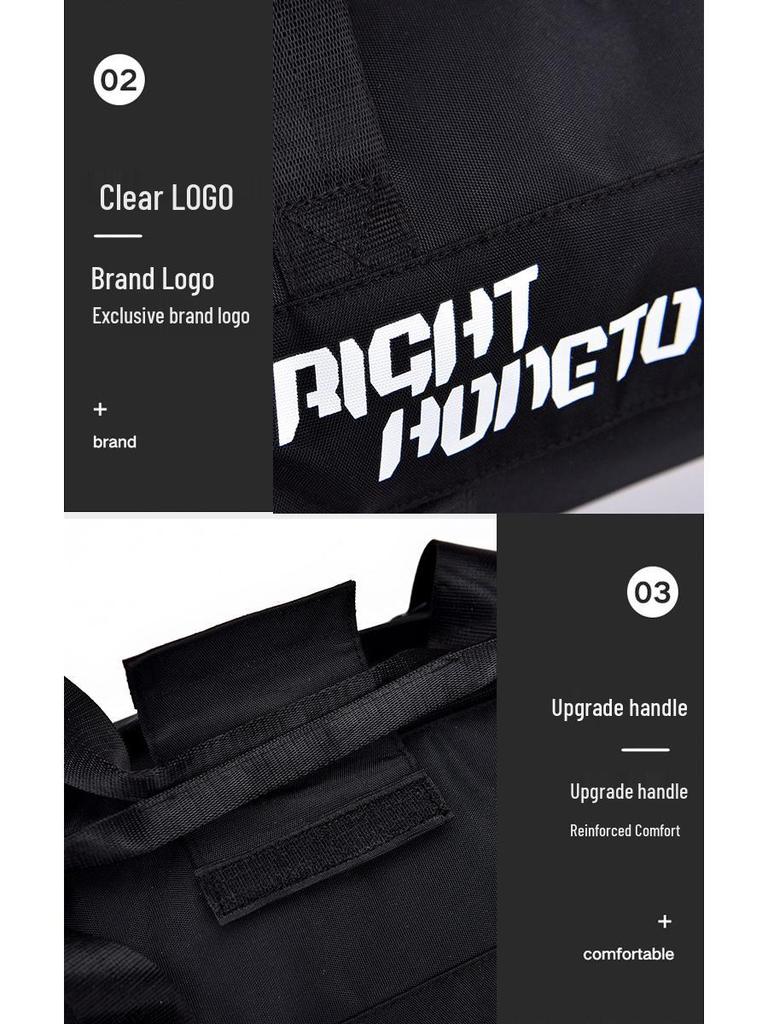 Men's Large Capacity Gym Bag with Shoe Compartment - Versatile Travel and Sports Crossbody Barrel Bag