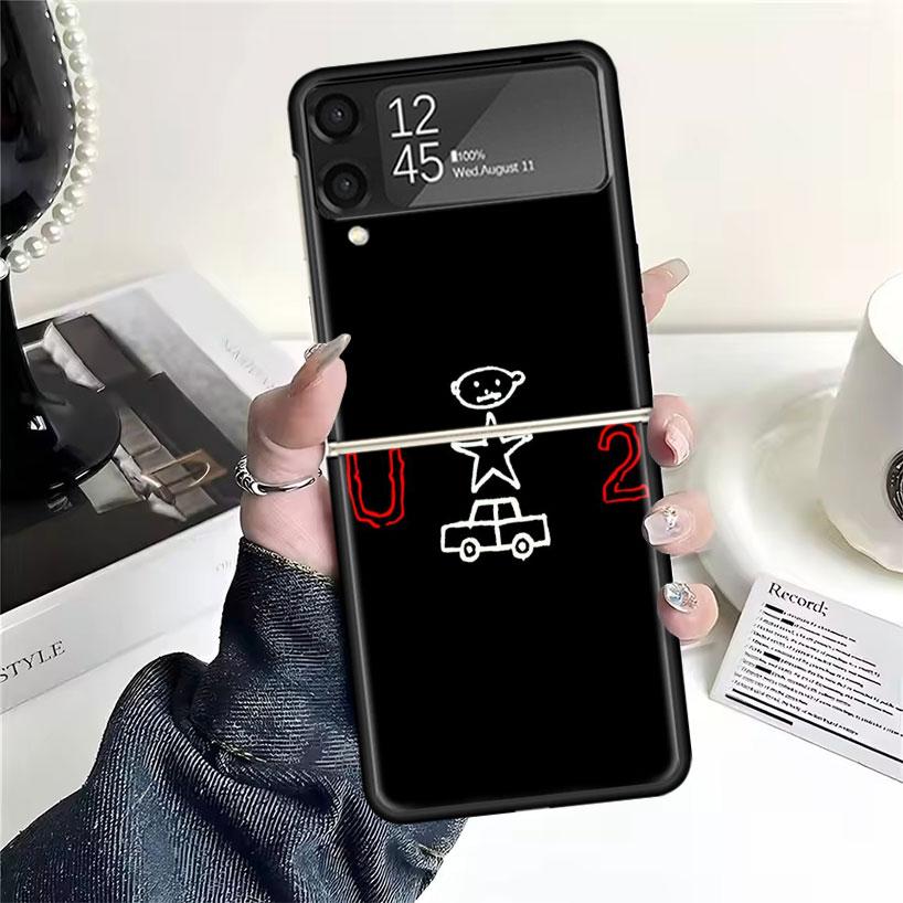 Band U-U2 Rock Cases For Samsung Galaxy Z Flip 4 5 6 7 3 Z Flip7 Flip6 Flip4 Flip5 Flip3 5G Hard Shockproof Fundas Cover