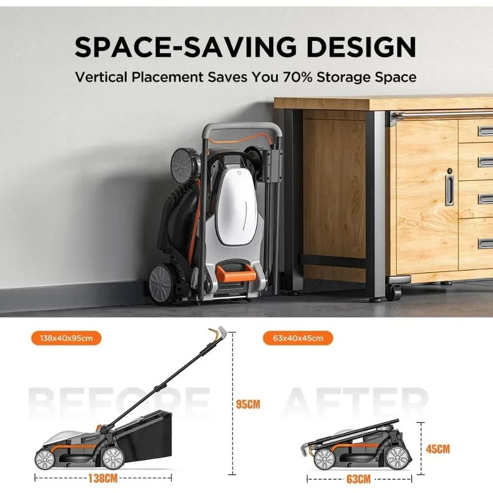 Lawn Mower,13 Inch, U20 Handy+ 20V Electric Lawn Mowers for Garden, 5 Heights Adjustment, Light Weight,4.0Ah Portable Lawn Mower