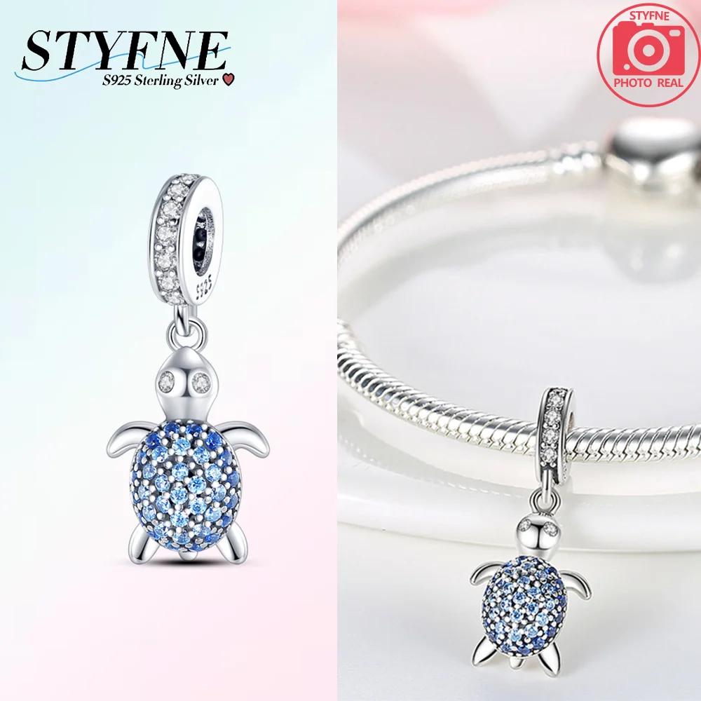 Pink Turtle Sea Star Shell Zircon Original Colored Copper Bead Fit Bracelet Charm Copper Fine Gift Diy Jewelry Accessory