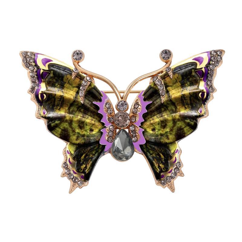 1Pcs Baroque Retro Insect Butterfly Design Brooch Lightweight Durable Brooch for Men Women Wedding Bridal Accessory