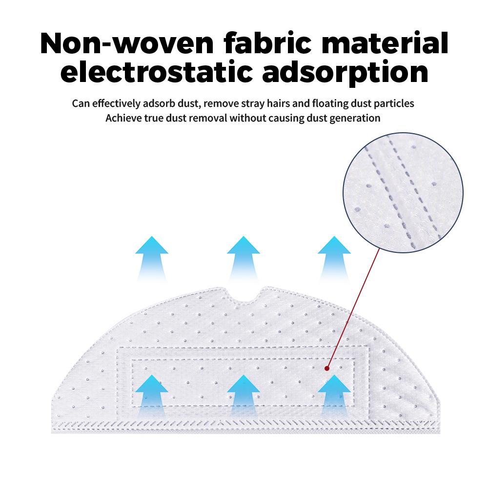 Disposable Mop Cloths For Roborock T7S/T7S Plus/T8Plus/S7/S7Max/S7 MaxV Plus/S7MaxV Ultra/S70 S75/G10/G10S/G10s Pro/G10S PURE Robot Vacuum Cleaner Kit
