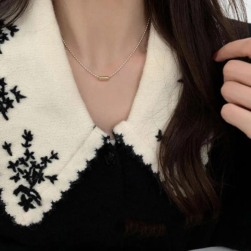 

Минималистичное геометрическое ожерелье с подвеской в виде сердца 2024 года, новое трендовое винтажное ожерелье с бусинами для женщин, ювелирные изделия, подарки на вечеринку