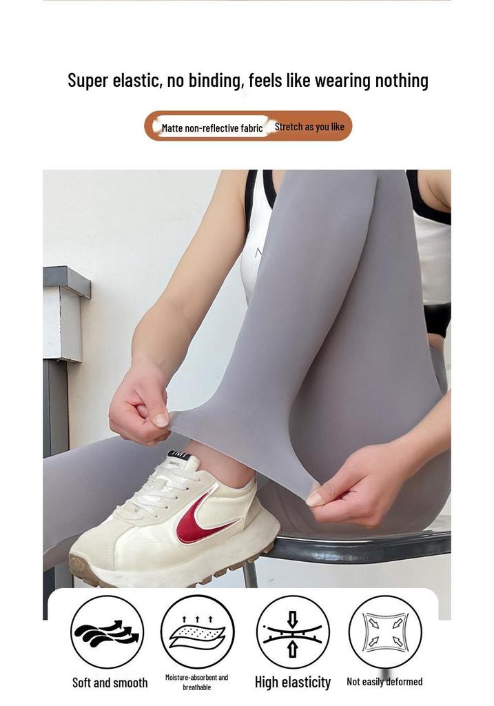 Ultra-thin Ice Silk High Waist Tummy Control Butt Lift Shark Pants for Women's Summer Yoga & Fitness.