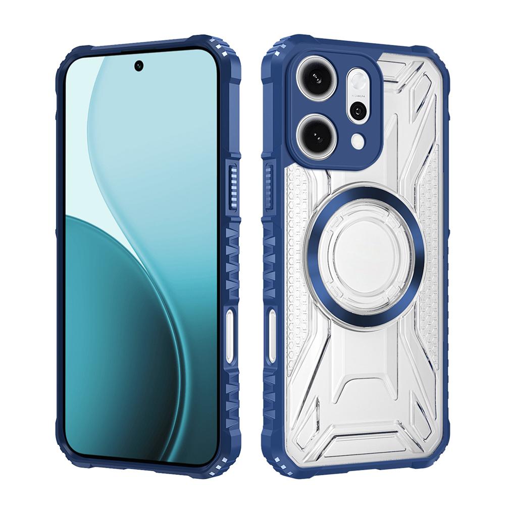 KEYSION Transparent Magnetic Case for OPPO Reno14 Pro 5G Soft Silicone+PC Heavy Duty Shockproof Phone Cover for OPPO Reno 14 Pro