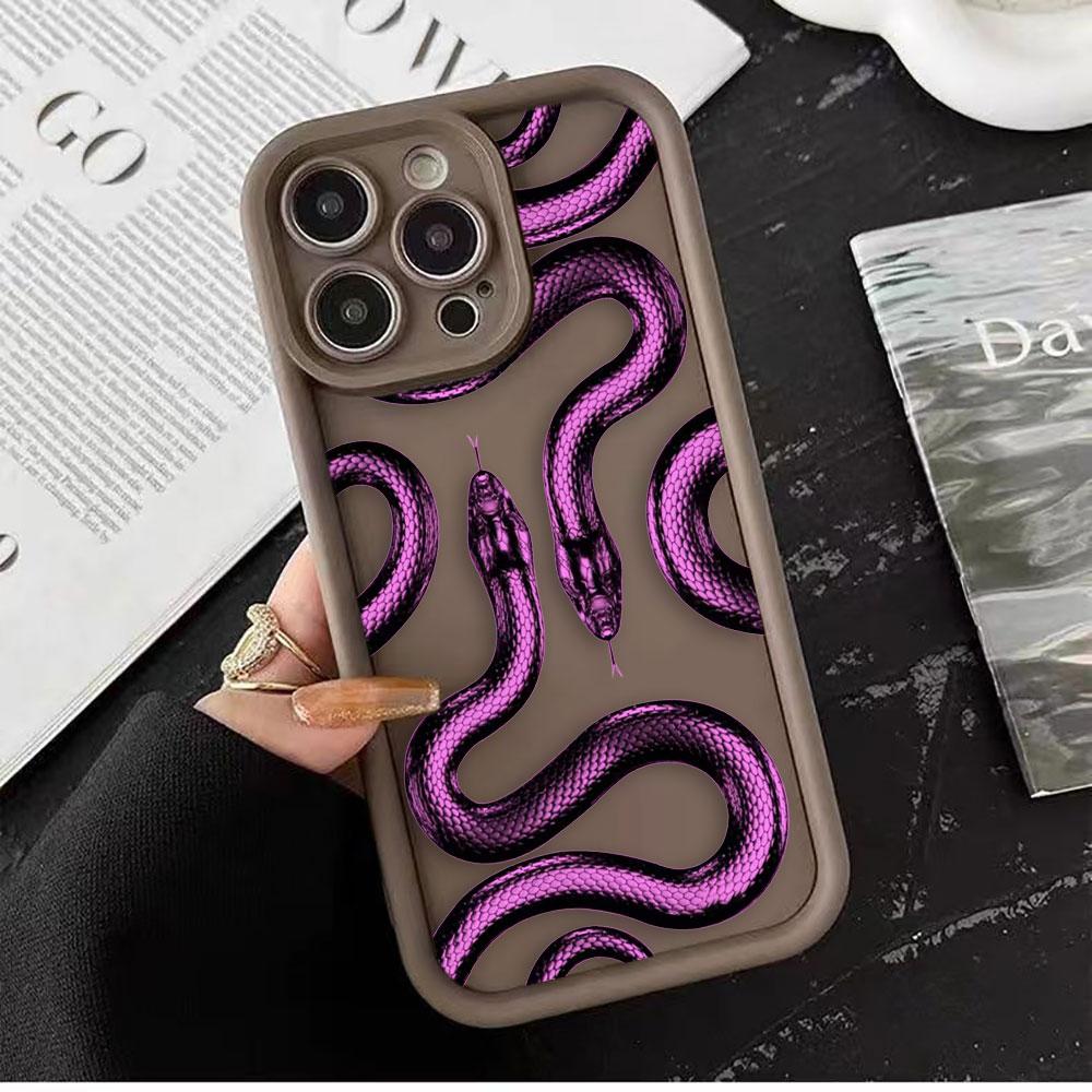 Gold Black Purple Snake Phone Case For Googel PIXEL 7 7A 8 8A 9 10 PRO XL 5G Silicone Case DIY Shell Funda Capa Coque Cover