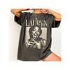 Classic Pure Cotton Top Pure Cotton 220g Thick Black Cotton Printed Tshirt Lauren Hill Album Tshirt Retro Style Tshirt
