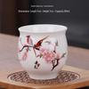 Blue and White Porcelain Heat-Insulating Ceramic Tea Cup - Large Anti-scalding Double-Walled Design for Home Use