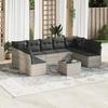 VidaXL Garden Lounge Set with Cushions 10 Pcs, Sofas with Adjustable Feet, Outdoor Furniture Set Patio Terrace, 3249921