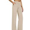 Lässige High Waist Straight Leg Hosen Lockere Tasche Yogahosen Damen Entspannte Passform Sporthosen