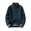Men's Casual Color-blocking And Patchwork Style Two-piece Hoodie, Men's Loose V-neck Patchwork Lapel Shirt Hoodie