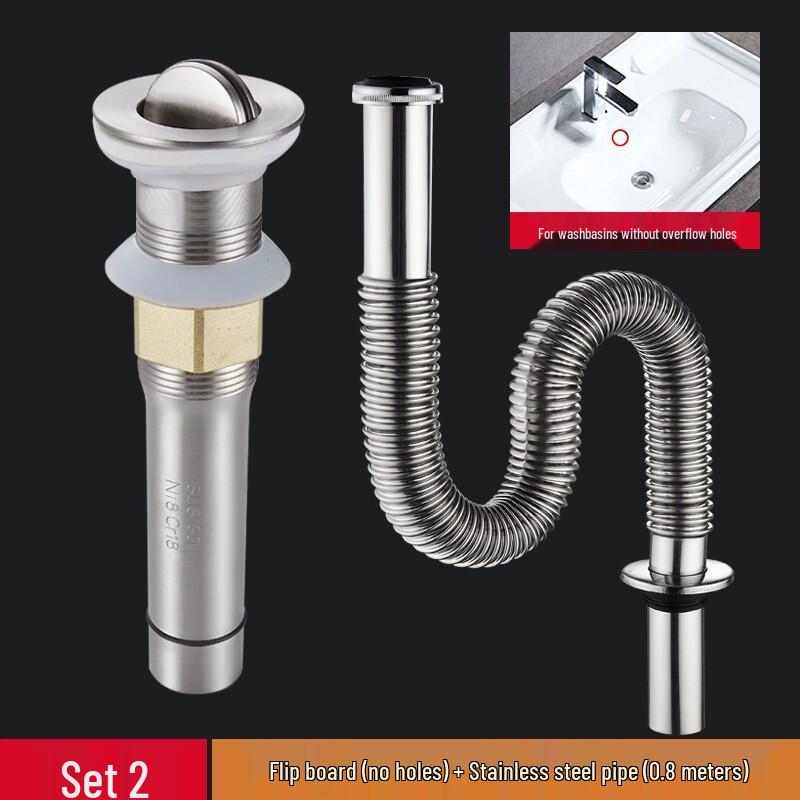 GLBO 304 Stainless Steel Flip Drainer Kit