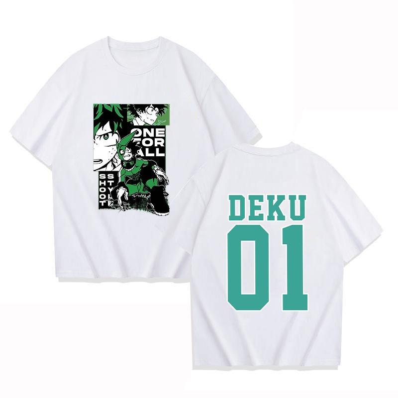 2025 New Anime Deku Printing T Shirts Unisex Fashion Short Sleeve T Shirt Summer Casual Personality Loose T-shirt Women Men