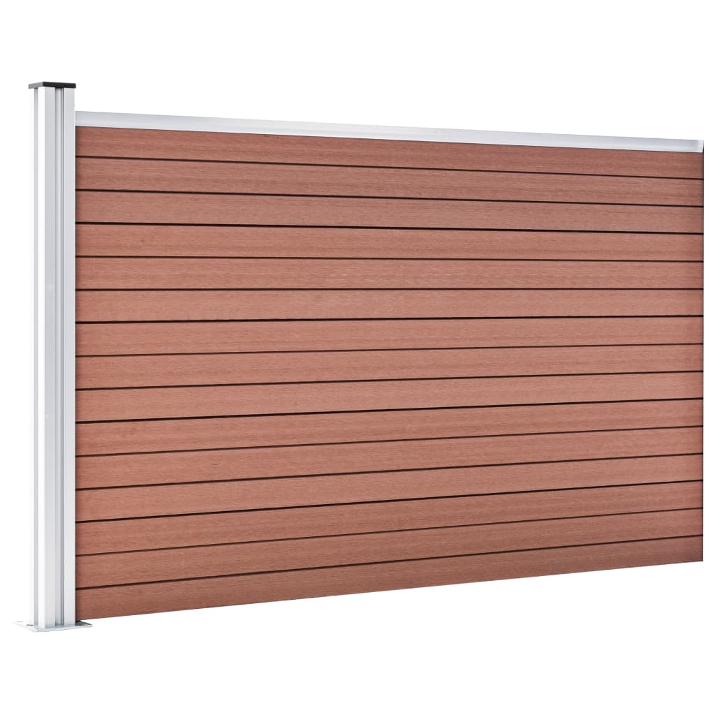 WPC Garden Fence 175 X 105 Cm Brown