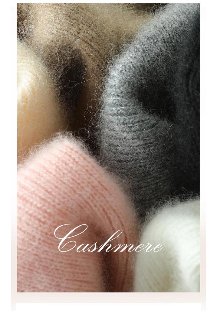 Women's 100% Pure Cashmere Sweater - Slimming & Stylish Plus Size Knitwear for Autumn/Winter