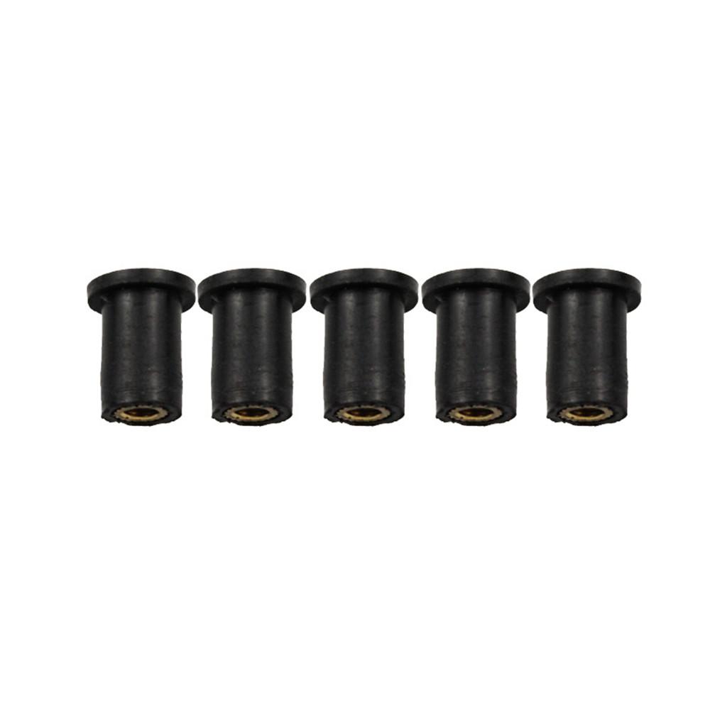 10PCS Motorcycle M4 M5 M6 Metric Rubber Well Nuts Windscreen Fairing Cowl Anodized Aluminum Moto Screws Bolts Accessories