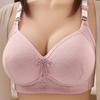 Jacquard Plus Size Text Bra, Non-magnetic, No Steel Ring, Side Retraction, Accessory Breast, Top Support, Beautiful Back, Mother's Underwear