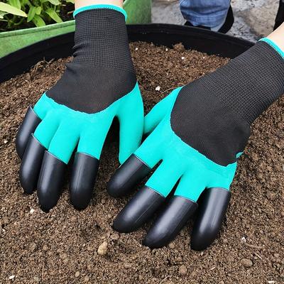 Luvas de Jardim com Garras - Cave, Plante, Capine e Semee sem Esforço - Proteja Seus Dedos e Unhas