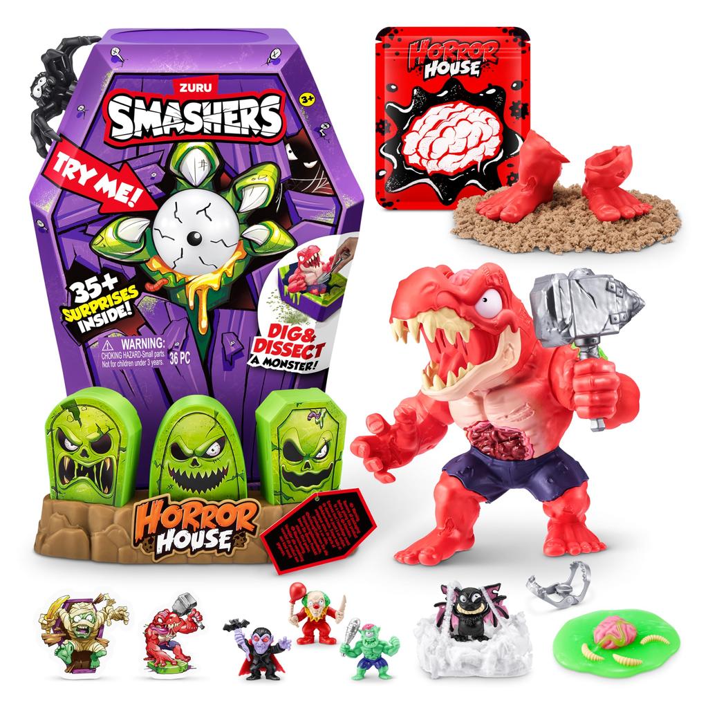 Smashers Mega Horror House by ZURU Interactive Toys Collectible Toys for Kids and Teens (Black)
