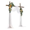 Artificial Wedding Arch Flowers Kit Yellow With 2 Pcs Flowers 1 Pcs Drapes