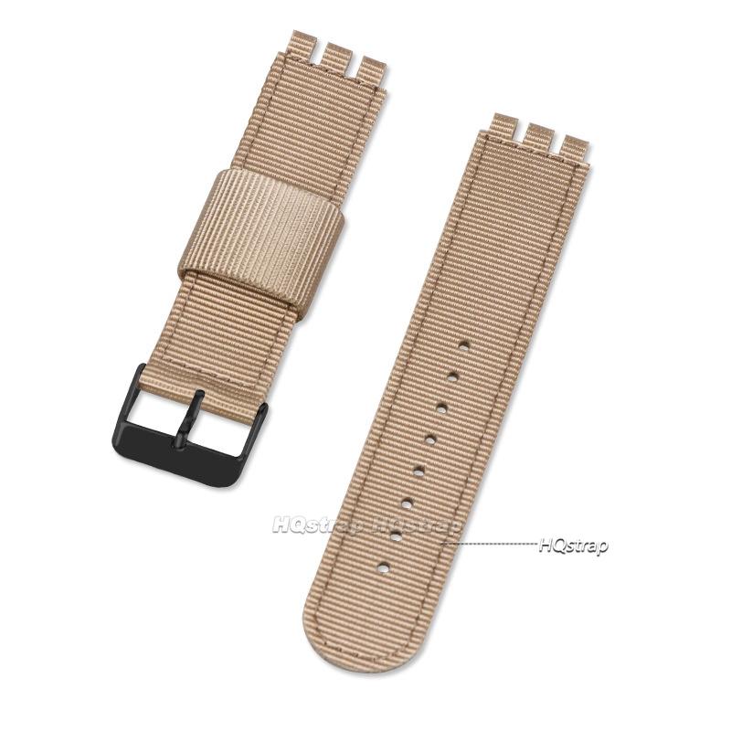 Cinturino da Polso in Pelle di Nylon per Orologi SWATCH Serie Cinturino di Ricambio in Tela 17mm 19mm 20mm Cinturino da Polso Uomo Donna Accessori Braccialetto