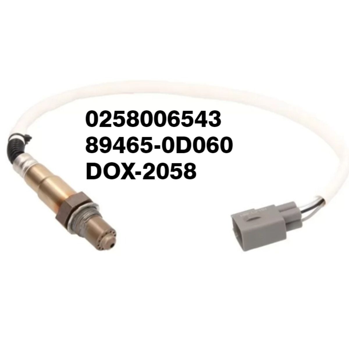 Oxygen sensor, total length 73cm, fits toyota 0258006543, 89465-0d060, dox-2058; 894650d060,dox2058