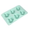 Silikonform för munkar och kakor med 6 håligheter