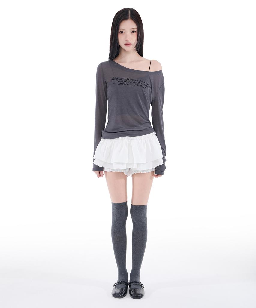 Alkialka Sheer Long Sleeve (Charcoal)