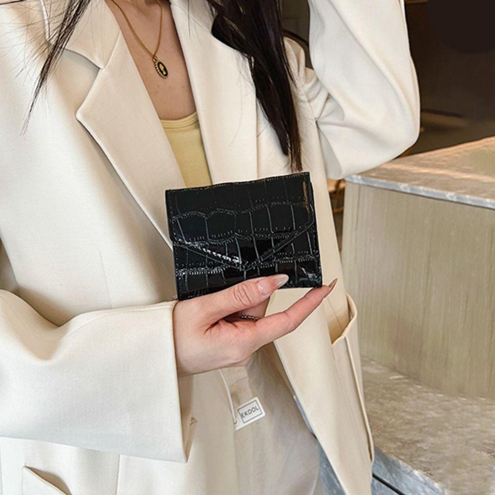 

Короткий кошелек с несколькими карманами для карт, держатель для карт, креативный женский кошелек для мужчин серебряный