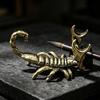 Solid Brass Crab Statue Vintage Antique Handcrafted Art Piece for Coffee Table Shelf Home Collection Decor