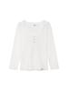 GLOWNY 3/4G Waffle Button Fly Tee (White)