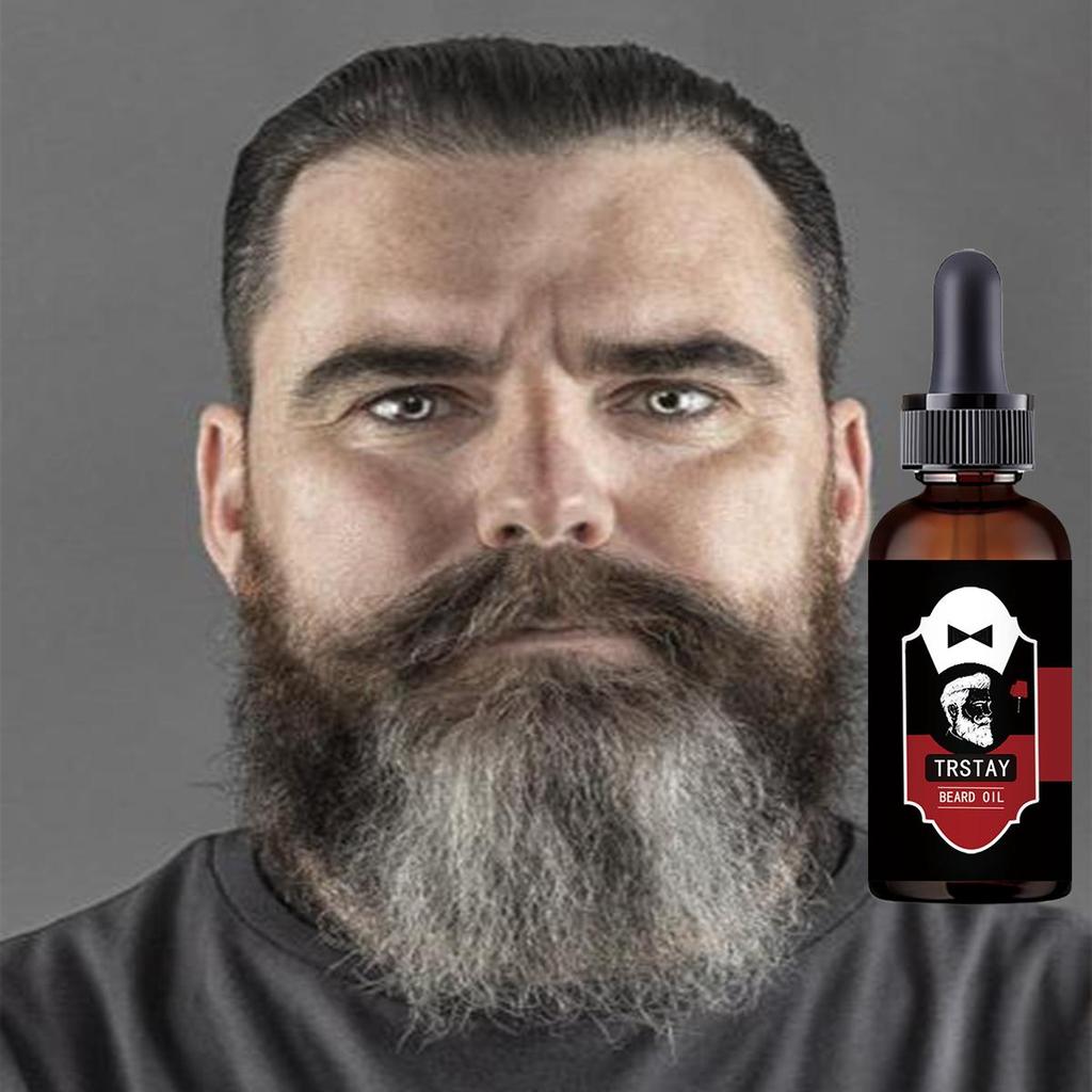 Men's Beard Growth Oil Fluid Nourishing Beard Chest Hair Growth Essential Oil Professional Brazilian Keratin Rosemary