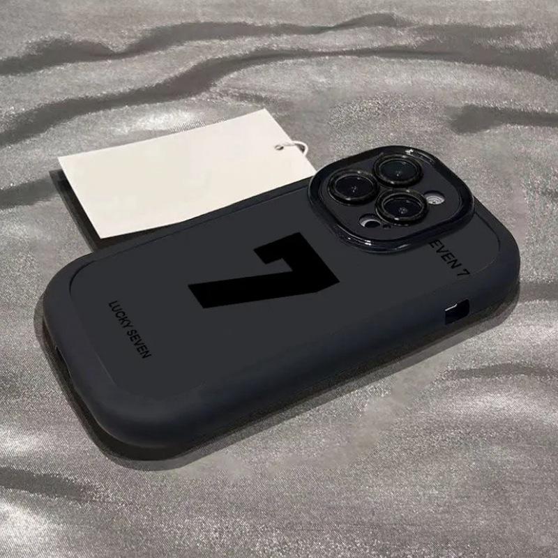 Lucky Number 7 Applicable To Apple 15 ProMax Mobile Case IPhone 16 13 New 14plus Silicone Huawei